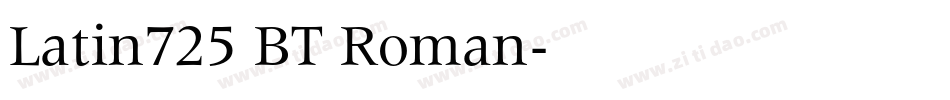 Latin725 BT Roman字体转换